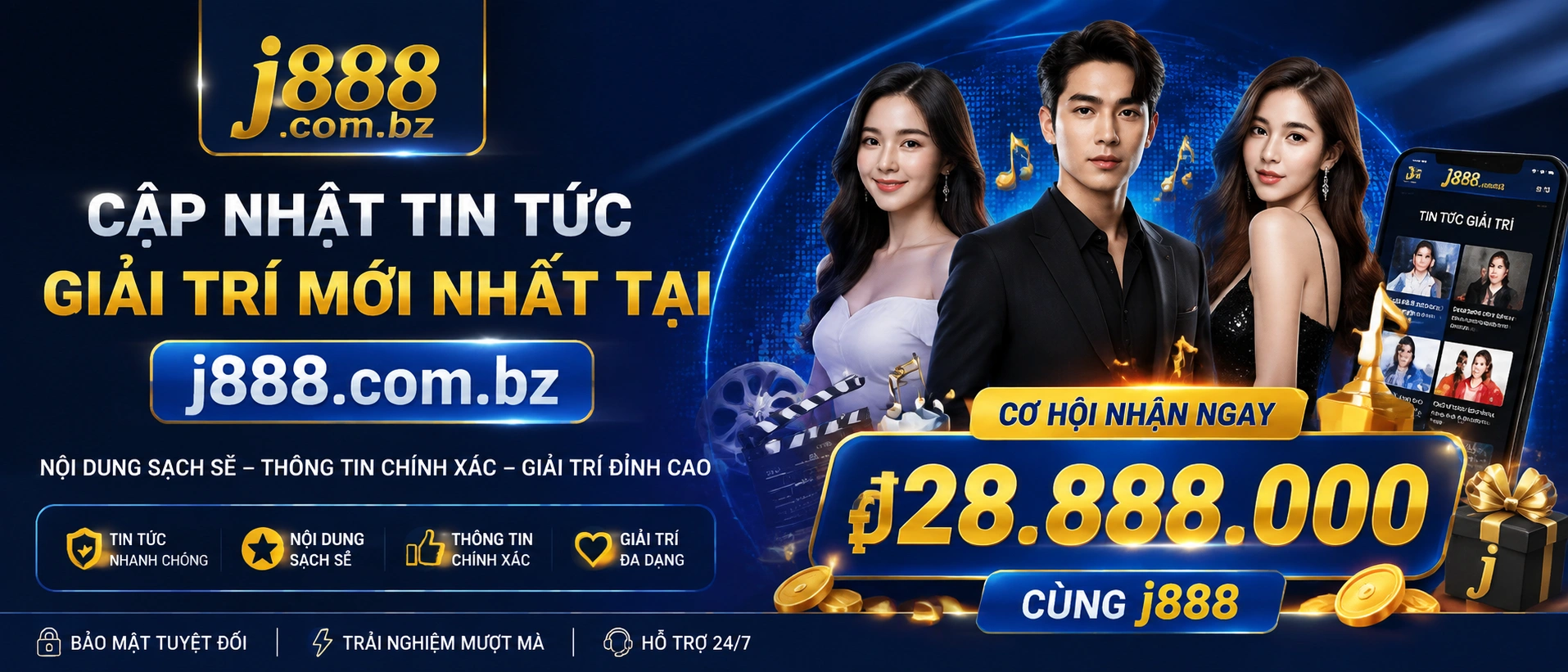 Khung tin tức j888 với các mục cập nhật nổi bật